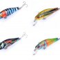 Artificial Fishing Lure Crankbait Wart Minnow Hard Bait Wobbler Bass 6pcs/lot