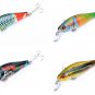 Artificial Fishing Lure Crankbait Wart Minnow Hard Bait Wobbler Bass 6pcs/lot