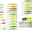 43pcs/lot Fishing Lure Crankbait Wobbler Minnow Bait Tackle Set For Bass Pike