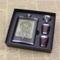 Flask Set Cccp Stainless Steel Hip Faux Leather Wrapped Flagon 7oz Russia Gift