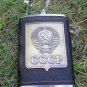 Flask Set Cccp Stainless Steel Hip Faux Leather Wrapped Flagon 7oz Russia Gift