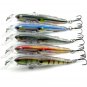 5pcs Fishing Minnow Lures Bait Artificial Fish Crankbait Tackle Wobbler Jerkbait