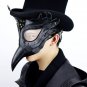 Steampunk Plague Doctor Mask Bird Beak Halloween Party Cosplay Masquerade Black