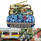 Pen Pencil Case Box Tank Style Camouflage Oxford Canvas School Bag For Boys Kids