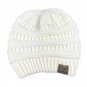 Ponytail Winter Hats For Women Warm Knit Beanie Cap Ski High Bun Cc Skull Cuff