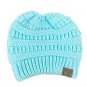 Ponytail Winter Hats For Women Warm Knit Beanie Cap Ski High Bun Cc Skull Cuff