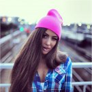 Warm Winter Hat Men Women Cotton Blend Knit Cap Beanie Ski Cuff Slouchy