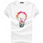 Men T Shirt Short Sleeve Cotton Blouse White Printed Cartoon Funny Tees Xmas