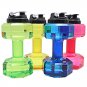 Gym Training Dumbbell Bottle Drink Water Kettle Bpa Free Cap Fitness 2.5 L New