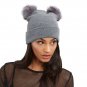 Hat Women Fur Winter Warm Ski Cap Beanie Knit Crochet Pom Girls Fashion Ball