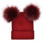 Hat Women Fur Winter Warm Ski Cap Beanie Knit Crochet Pom Girls Fashion Ball