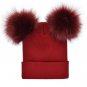 Hat Women Fur Winter Warm Ski Cap Beanie Knit Crochet Pom Girls Fashion Ball