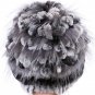 Winter Fur Women Hat Real Rabbit Warm Cap Beanie Beret Knitted Fashion Ladies