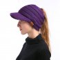 Ponytail Winter Hat Cap For Women Girl Knit Warm Beanie Messy High Bun Skull