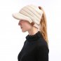 Ponytail Winter Hat Cap For Women Girl Knit Warm Beanie Messy High Bun Skull