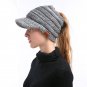 Ponytail Winter Hat Cap For Women Girl Knit Warm Beanie Messy High Bun Skull
