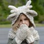 Winter Hat Baby Kids Scarf Gloves Warm Wool Clothes Moose Cap Knit Beanie Elk