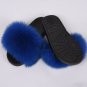Real Fox Fur Slippers Women Shoes Fashion Slides Indoor Outdoor Flat Sandals New