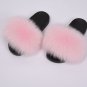 Real Fox Fur Slippers Women Shoes Fashion Slides Indoor Outdoor Flat Sandals New