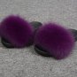 Real Fox Fur Slippers Women Shoes Fashion Slides Indoor Outdoor Flat Sandals New