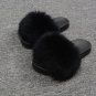 Real Fox Fur Slippers Women Shoes Fashion Slides Indoor Outdoor Flat Sandals New