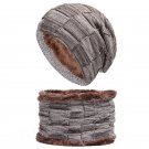 Winter Hat And Scarf Set For Men Women Scarves Knitted Fur Ski Warm Cap Beanie
