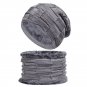 Winter Hat And Scarf Set For Men Women Scarves Knitted Fur Ski Warm Cap Beanie