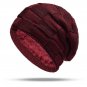 Winter Hat And Scarf Set For Men Women Scarves Knitted Fur Ski Warm Cap Beanie
