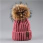 Winter Pompom Hat For Kids Girls Boy Real Fur Ball Knitted Warm Cap Beanie New