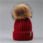 Winter Pompom Hat For Kids Girls Boy Real Fur Ball Knitted Warm Cap Beanie New