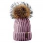 Winter Pompom Hat For Kids Girls Boy Real Fur Ball Knitted Warm Cap Beanie New