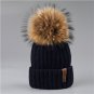 Winter Pompom Hat For Kids Girls Boy Real Fur Ball Knitted Warm Cap Beanie New
