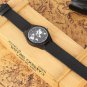 Wrist Watch Bamboo Genuine Leather World Map Quartz Unisex Quartz Dark Wood Men