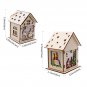 Christmas Led Decoration Light Glow Wood House Hanging Ornaments Santa Claus New