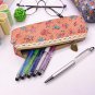 Pen Pencil Case Makeup Cosmetic Bag Floral Flower Pouch Lace Canvas Dot School