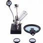 Welding Magnifying Glass LED Light 10x Auxiliary Clip Magnifier Hand Soldering