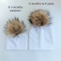Winter Kids Hat Cap Baby For Boy Girls Cotton Newborn Photography Pom Pom Fur