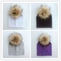 Winter Kids Hat Cap Baby For Boy Girls Cotton Newborn Photography Pom Pom Fur
