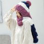 Winter Hat And Scarf Set For Women Warm Knitted Crochet Cap Pompom Beanie New