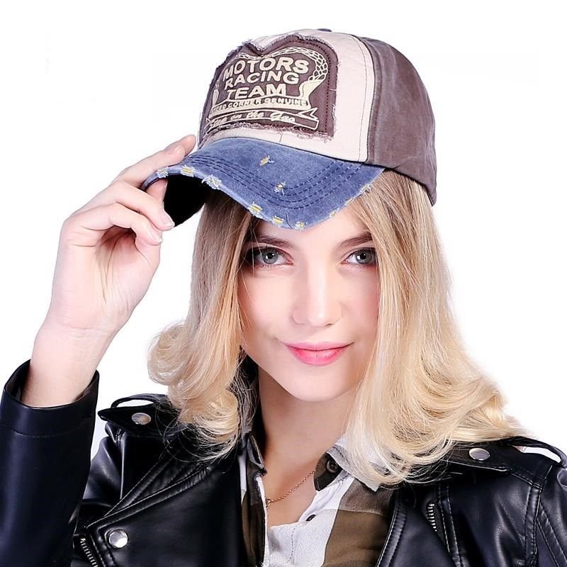 Vintage Baseball Cap Hat Summer Distressed Solid Adjustable Snapback Golf Sun