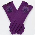 Women Winter Gloves Fashion Ladies Wool Warm Mittens Soft Mink Ball Thermal New