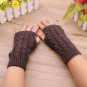 Women Gloves Winter Arm Warmer Knitted Long Fingerless Mitten Thermal Fashion