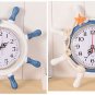 Wall Clock Wood Bamboo Round Vintage Home Decor Sailor Art Home Retro Style Gift