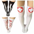 Women Stocking Thigh High Lingerie Sexy Pantyhose Skeleton Halloween Socks Lace