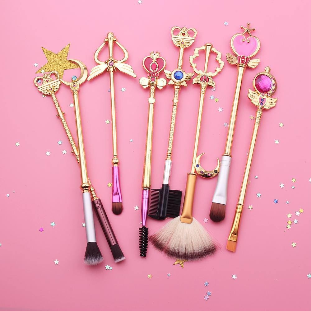 Makeup Brush Set Sailor Moon Cosmetic Powder Foundation Eyeshadow Tool 8 Pcs New