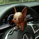 Bulldog Keychain Faux Leather Animal Dog Keyring Key Holder Bag Animal Charm New