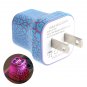Glow Phone Wall Charger Adapter Universal Power Led Dual Usb Plug Us Eu Port New
