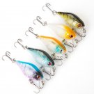 5pcs/lot Minnow Wobbler Fishing Lure Crankbait Artificial Bait Swim Tackle Bass