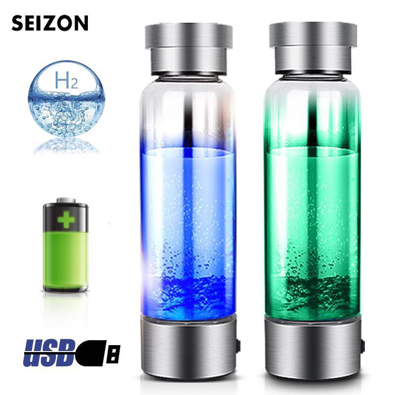 Water Hydrogen Bottle Rich Ionizer Generator Portable Maker Cup Usb Filter 350