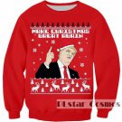 Christmas Sweatshirt Men Women Pullover Print Funny USA President Donald Trump